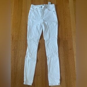 Abercrombie & Fitch White Skinny Jeans Classic Style